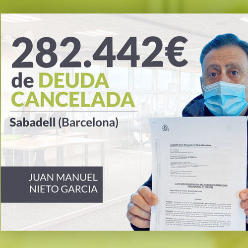 Repara tu Deuda Abogados cancela 282.442 € en Sabadell (Barcelona) con la Ley de Segunda Oportunidad