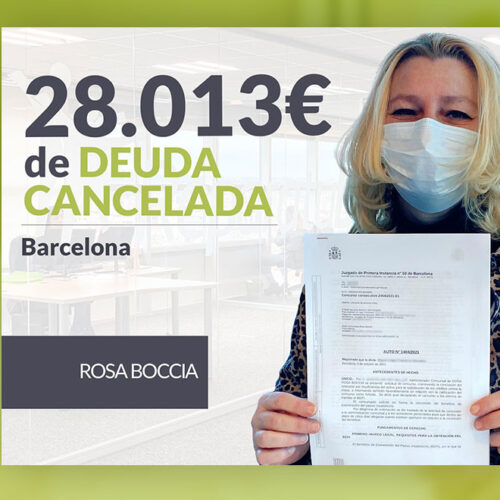Repara tu Deuda Abogados cancela 28.013 € en Barcelona (Catalunya) con la Ley de Segunda Oportunidad