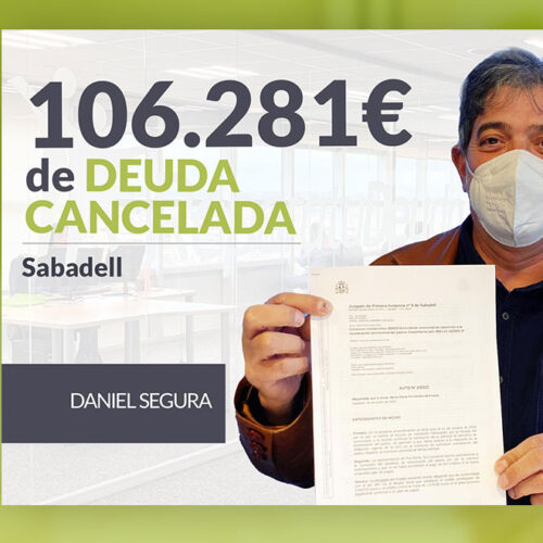 Repara tu Deuda Abogados cancela 106.281 € en Sabadell (Barcelona) con la Ley de Segunda Oportunidad