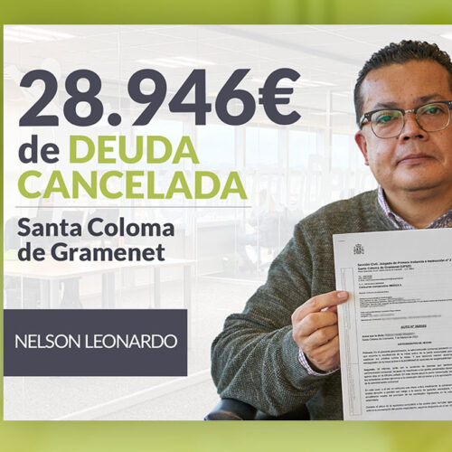 Repara tu Deuda Abogados cancela 28.946 € en Santa Coloma de Gramenet (Barcelona) con la Ley de Segunda Oportunidad