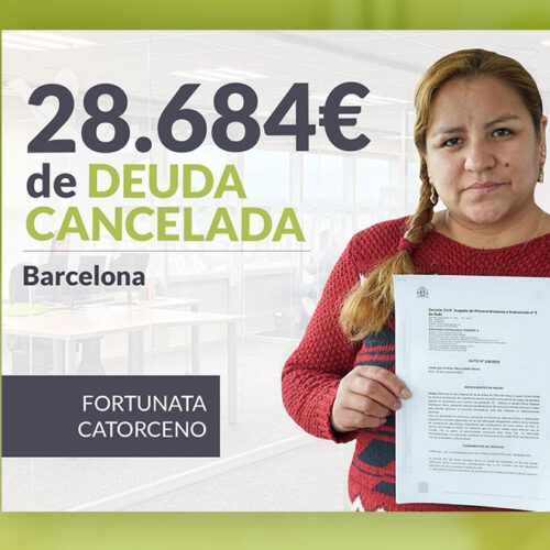 Repara tu Deuda Abogados cancela 28.684 € en Barcelona (Catalunya) con la Ley de Segunda Oportunidad