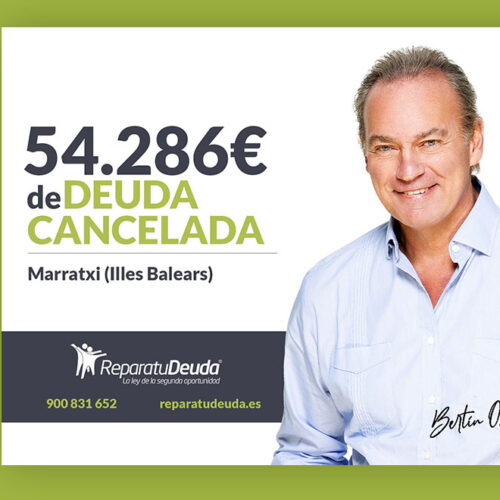 Repara tu Deuda Abogados cancela 54.286 € en Marratxi (Illes Balears) con la Ley de Segunda Oportunidad