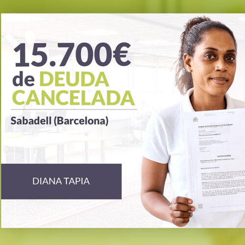 Repara tu Deuda Abogados cancela 15.700 € en Sabadell (Barcelona) con la Ley de Segunda Oportunidad