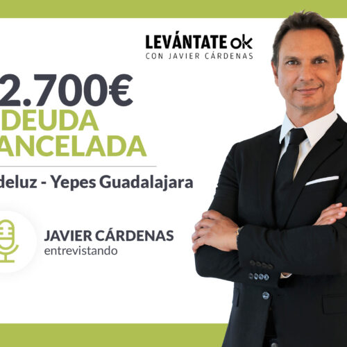 Javier Cárdenas entrevista a una persona de Valdeluz – Yebes (Guadalajara) sin deudas por la Ley de Segunda Oportunidad con Repara tu Deuda