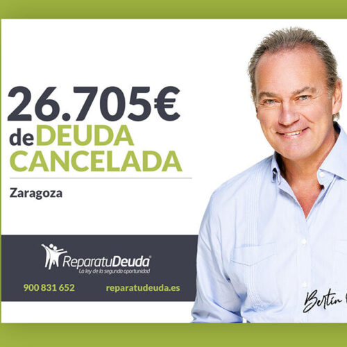 Repara tu Deuda Abogados cancela 26.705 € en Zaragoza (Aragón) con la Ley de Segunda Oportunidad