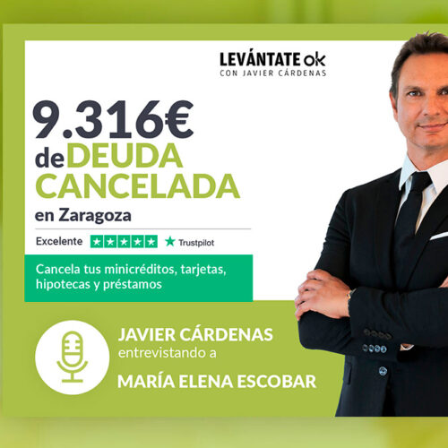 Javier Cárdenas entrevista a una mujer de Zaragoza (Aragón) que ha cancelado 9.316 € con Repara tu Deuda Abogados