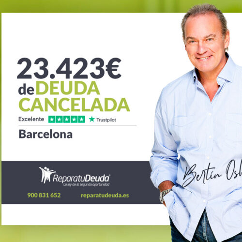 Repara tu Deuda Abogados cancela 23.423 € en Barcelona (Catalunya) con la Ley de Segunda Oportunidad