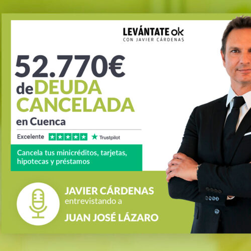Javier Cárdenas conversa con un exonerado de Repara tu Deuda en Cuenca (Castilla-La Mancha) por la Ley de Segunda Oportunidad
