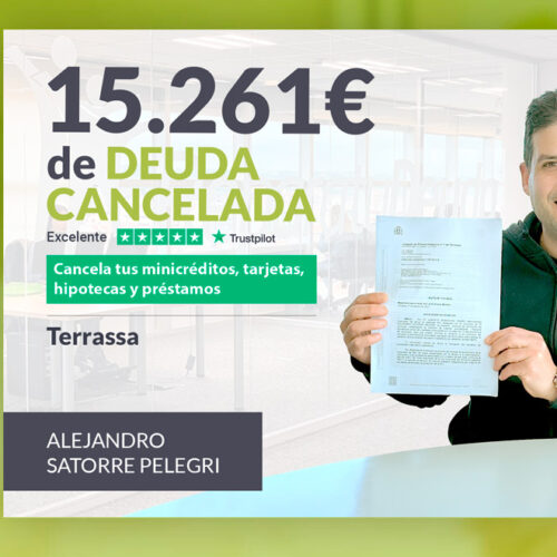 Repara tu Deuda Abogados cancela 15.261 € en Terrassa (Barcelona) con la Ley de Segunda Oportunidad