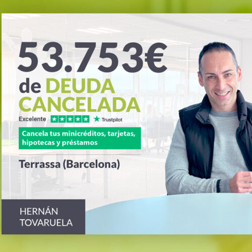 Repara tu Deuda Abogados cancela 53.753 € en Terrassa (Barcelona) con la Ley de Segunda Oportunidad